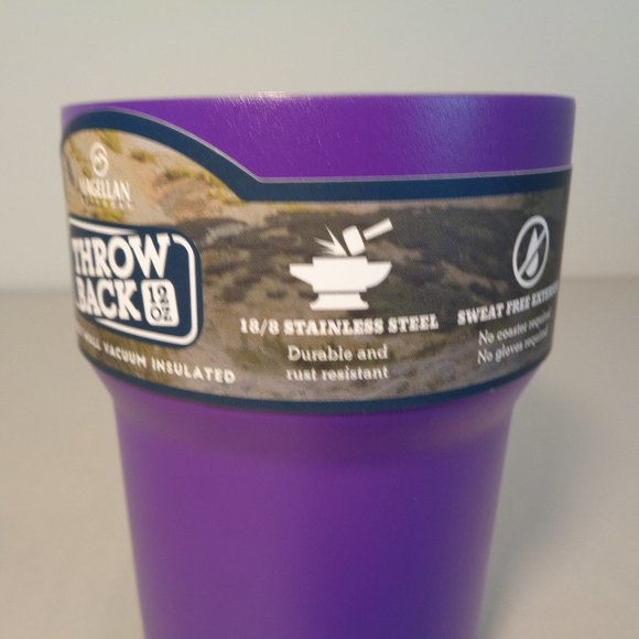 Magellan Outdoors 12 oz Stainless Steel New Purple Tumbler / Cup / Thermos - Picture 9 of 16